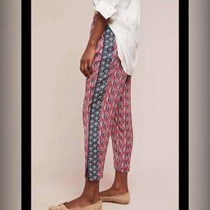 Ett:Twa by Anthropologie Boho Paisley Pull-On Pants Sz S EUC